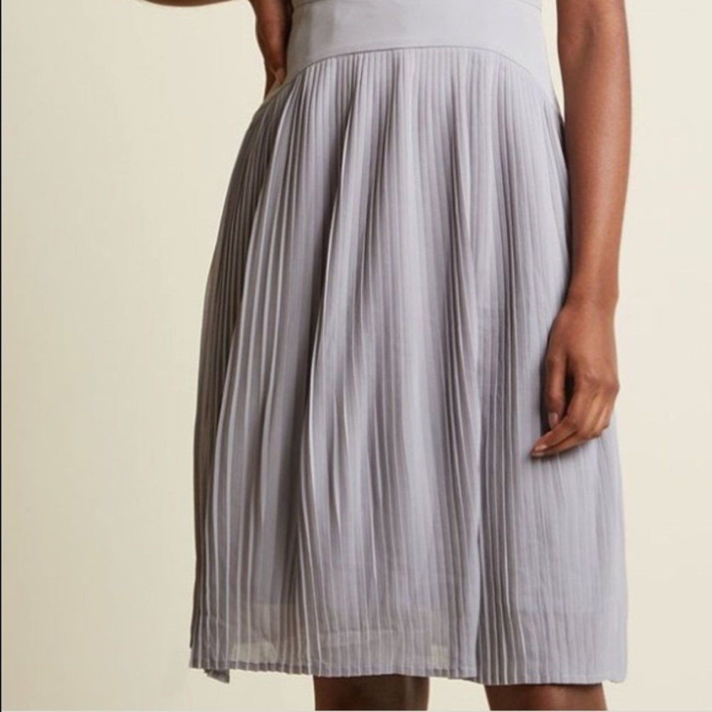 ModCloth Pleated Dress. - Picture 2 of 5